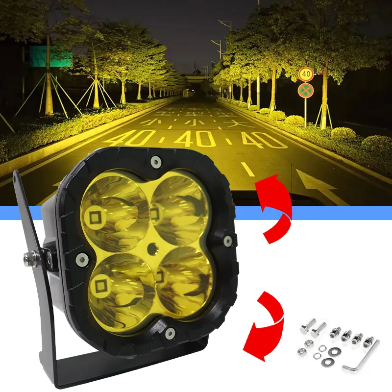 Индивидуальные светодиодные прожекторы 5 дюймов с поворотом, регулируемым углом и наклоном – вспомогательные фары для внедорожников