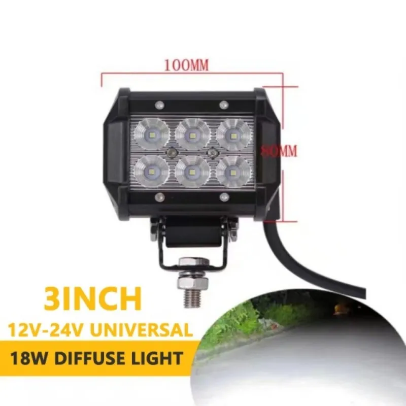 Лампа фары LED 3 дюйма 18Вт 7000K — противотуманная, для внедорожников 4WD