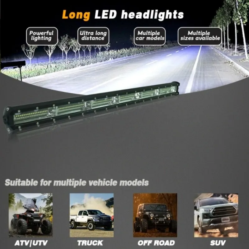 Ультратонкая LED-панель, рабочий фонарь для бездорожья и грузовиков