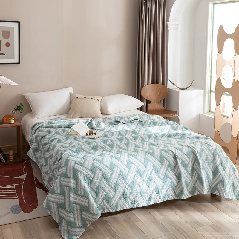 Трехслойное хлопковое одеяло из марли для кондиционера, дневного сна