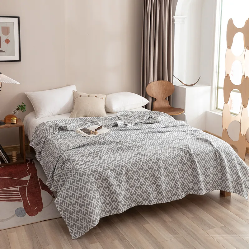 Трехслойное хлопковое одеяло из марли для кондиционера, дневного сна