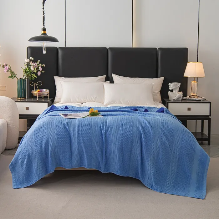 Хлопковое-плед-одеяло-с-сотовой-петлей-универсальное-для-сна-кондиционера-1-1