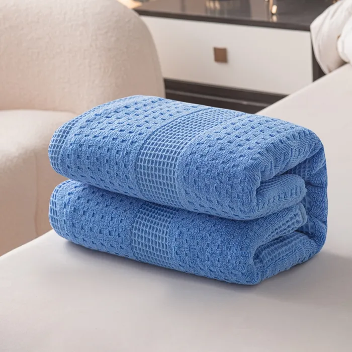 Хлопковое плед-одеяло с сотовой петлей, универсальное для сна, кондиционера