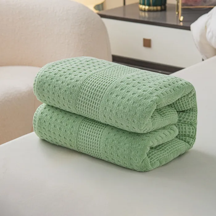 Хлопковое плед-одеяло с сотовой петлей, универсальное для сна, кондиционера