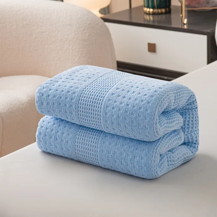 Хлопковое плед-одеяло с сотовой петлей, универсальное для сна, кондиционера
