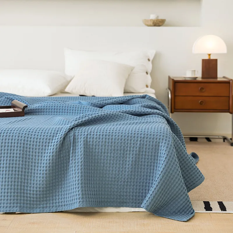Хлопковый вафельный плед из марли, для лета, всех сезонов, кондиционера и дивана