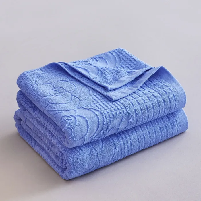 Хлопковый плед с ворсом петлей, Категория А, универсальный