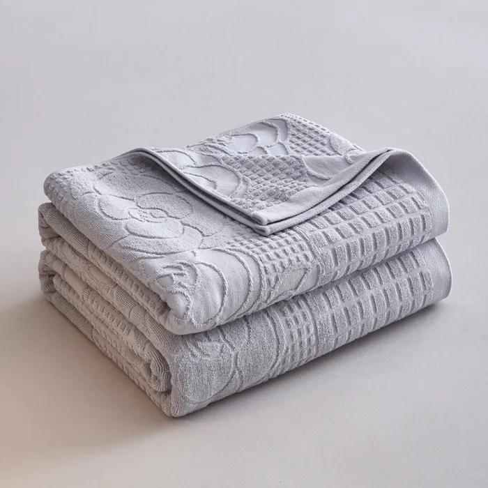 Хлопковый плед с ворсом петлей, Категория А, универсальный