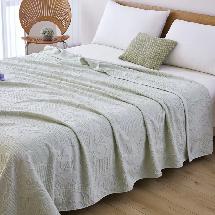 Хлопковый плед с ворсом петлей, Категория А, универсальный