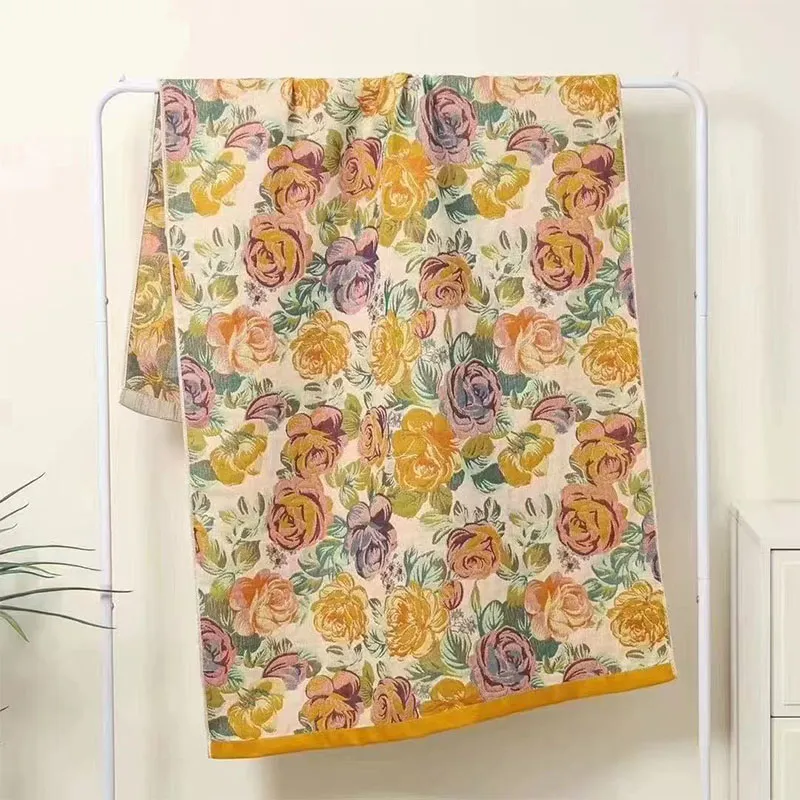 Четырехслойное банное полотенце из смеси полиэстера и хлопка