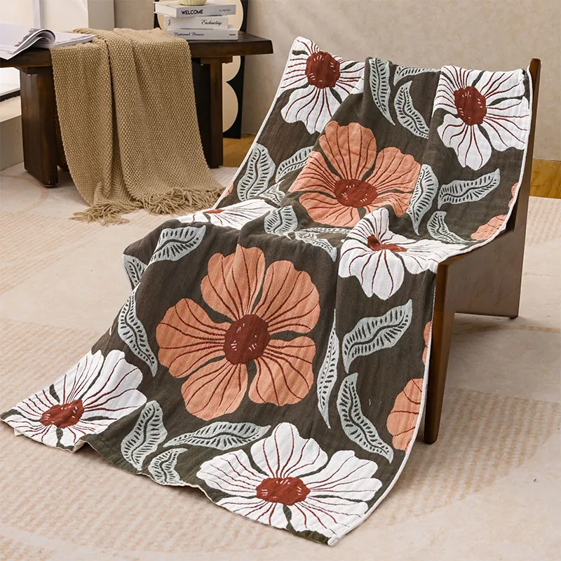 Четырехслойное банное полотенце из чистого хлопка