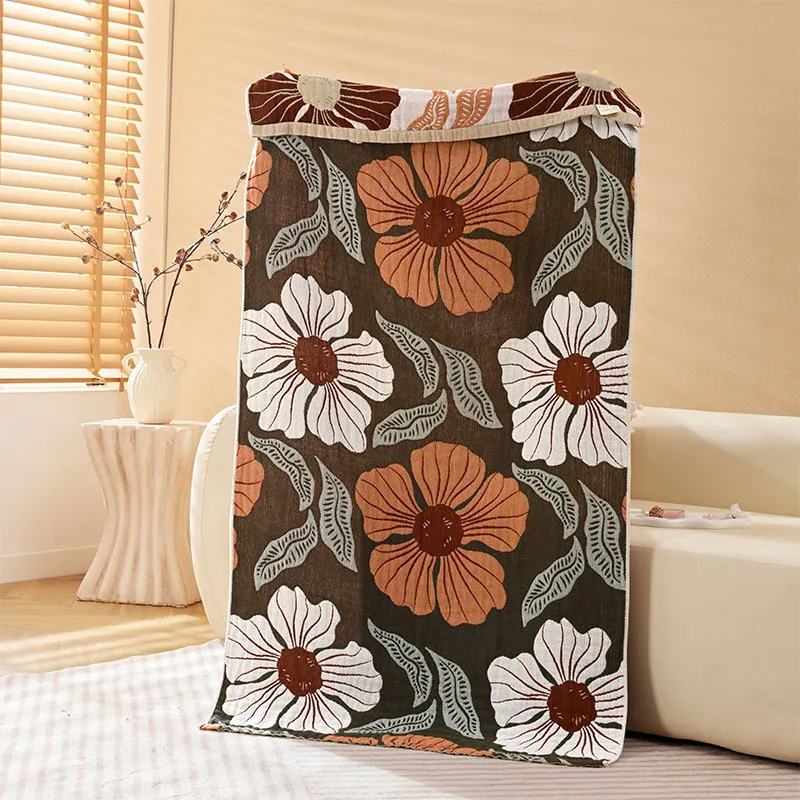 Четырехслойное банное полотенце из чистого хлопка