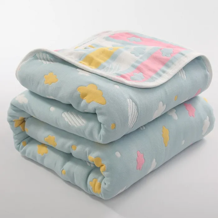 Шестислойное хлопковое одеяло из марли, утепленное, мягкое и комфортное для кондиционера