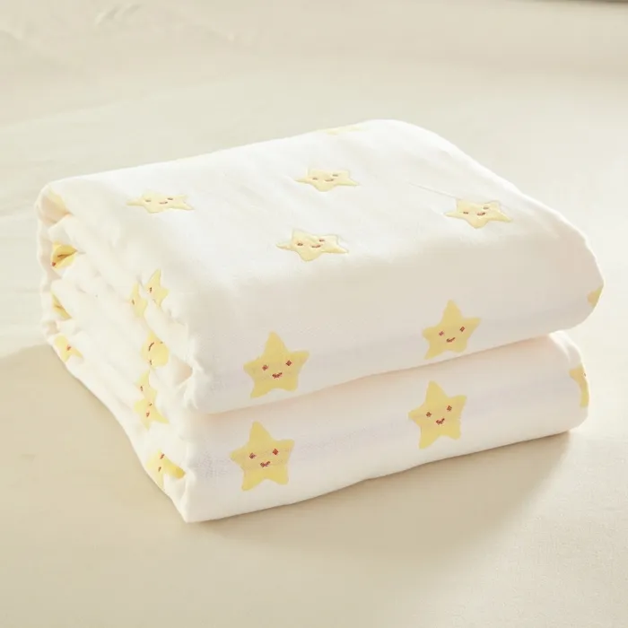 Шестислойное хлопковое одеяло из марли, утепленное, мягкое и комфортное для кондиционера