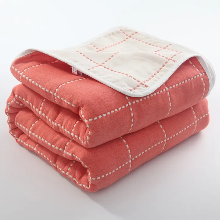 Шестислойное хлопковое одеяло из марли, утепленное, мягкое и комфортное для кондиционера