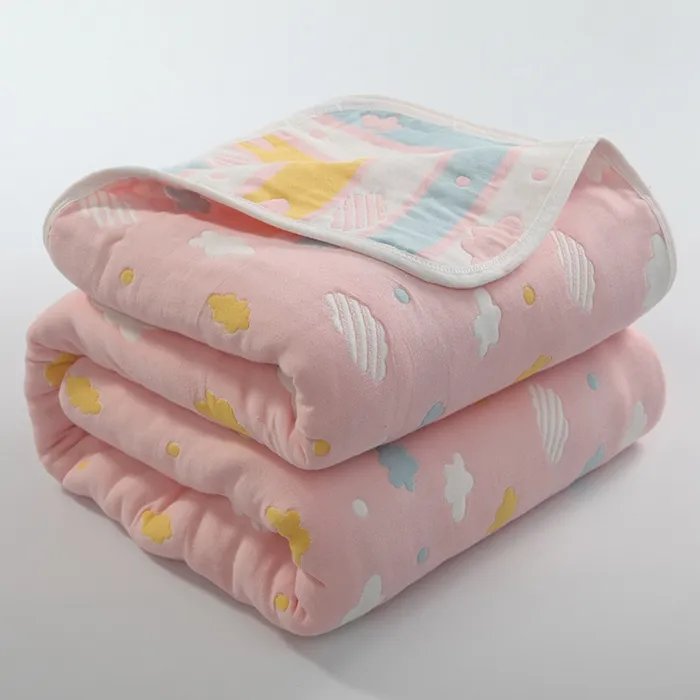 Шестислойное хлопковое одеяло из марли, утепленное, мягкое и комфортное для кондиционера