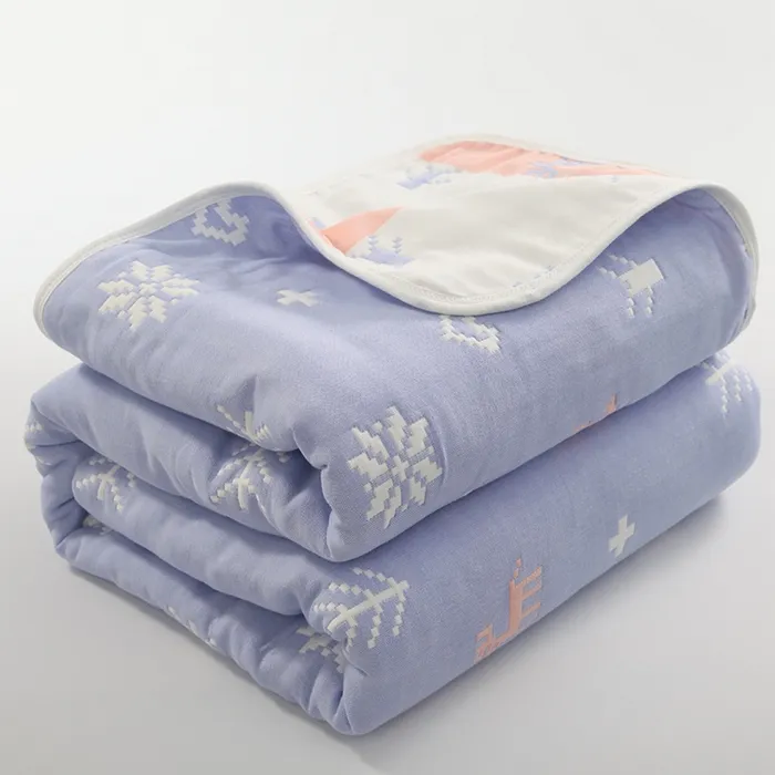 Шестислойное хлопковое одеяло из марли, утепленное, мягкое и комфортное для кондиционера