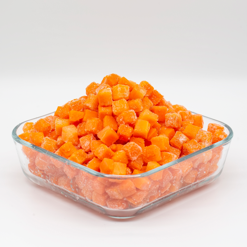 Быстрозамороженные кубики моркови