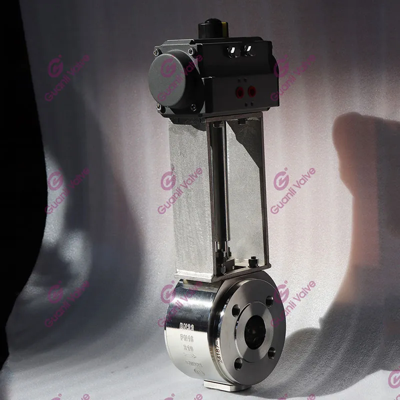 Сегментный V-образный шаровой клапан высокого давления