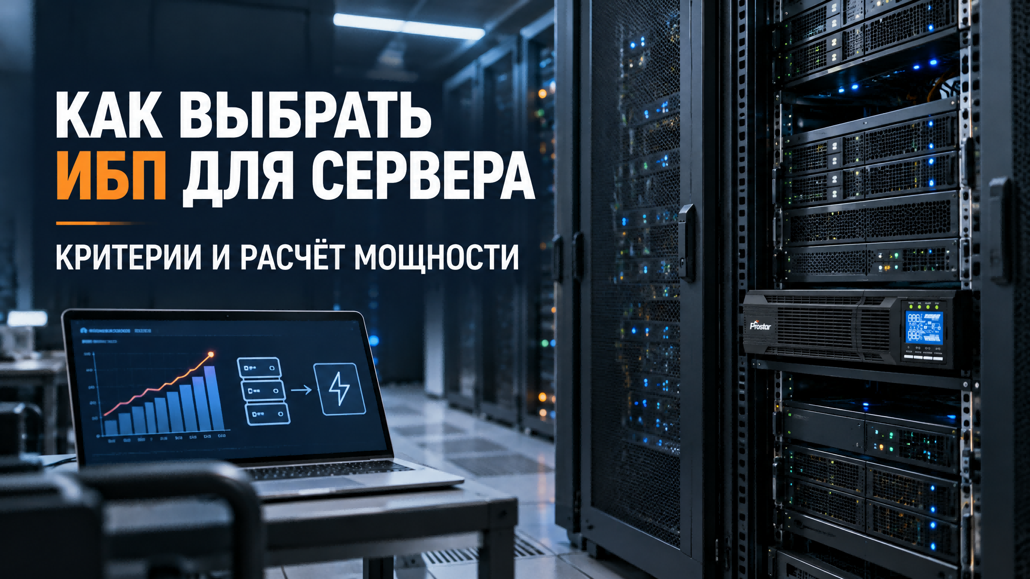 Как выбрать ИБП для сервера: критерии и расчёт мощности — Prostar