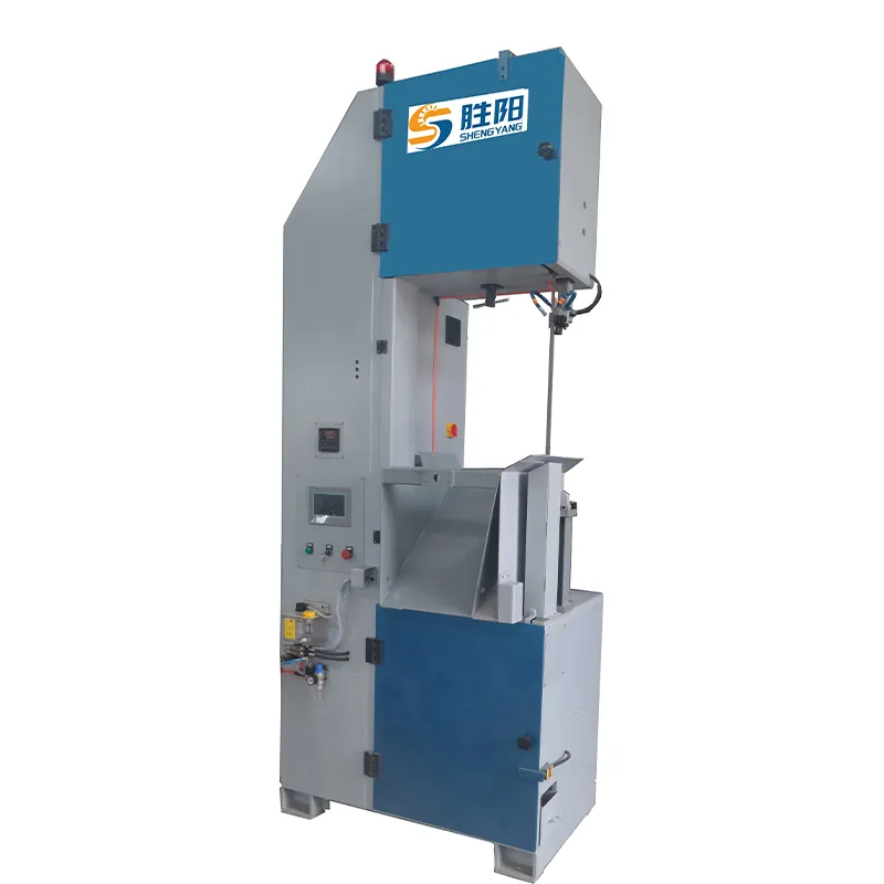 Высокоскоростной вертикальный ленточнопильный станок Шэнъян резка алюминиевых отливок и блоков