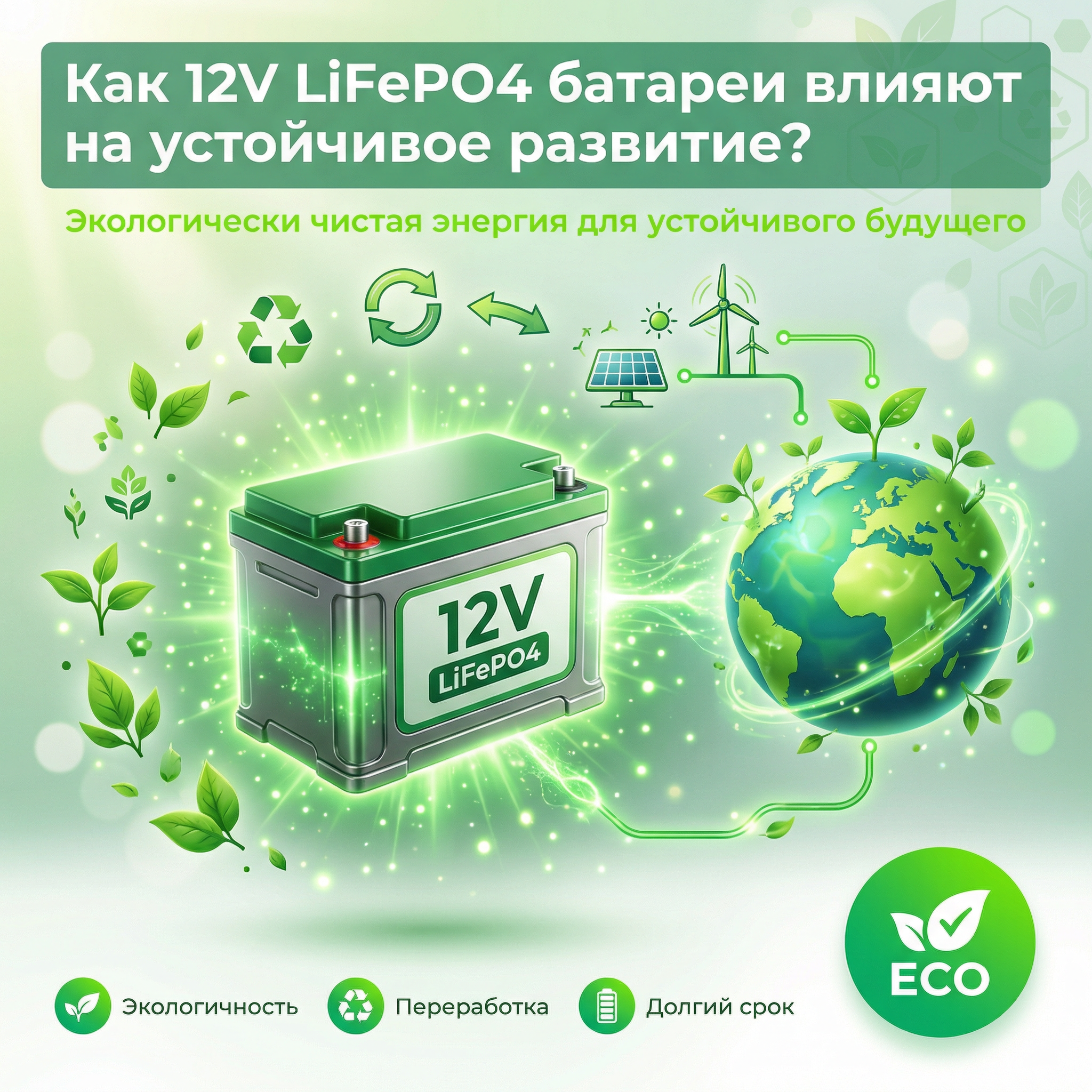 Как 12V LiFePO4 батареи влияют на устойчивое развитие?