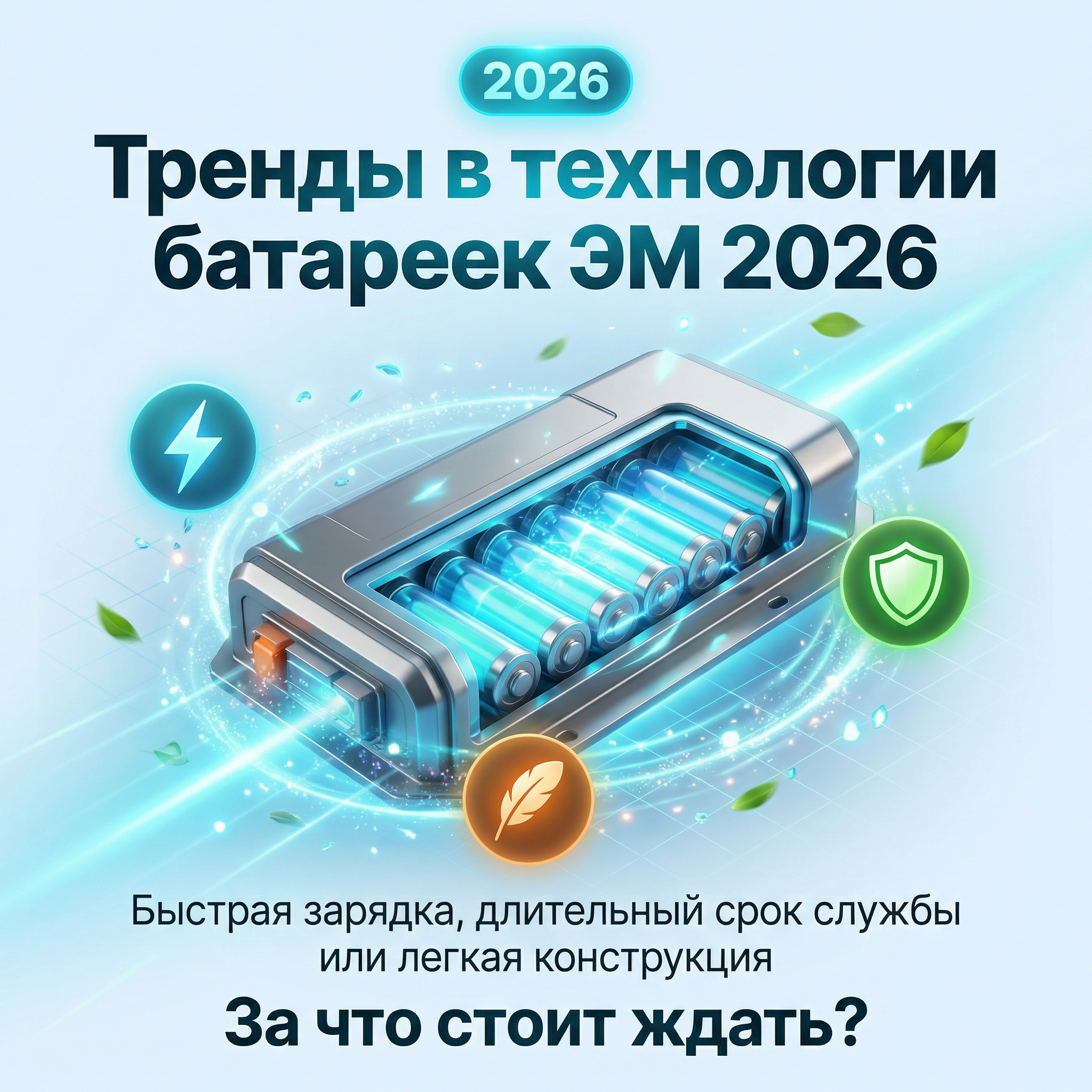 Тренды в технологии батареек электромобилей 2026 г.: быстрая зарядка, длительный срок службы или легкая конструкция — за что стоит ждать?