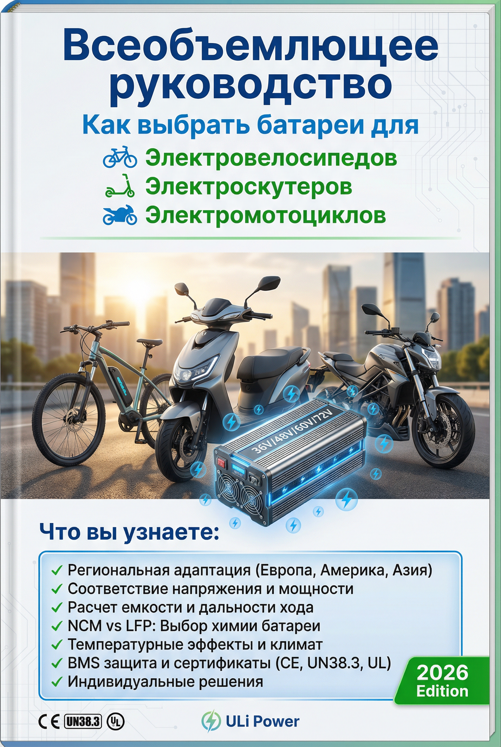 Всеобъемлющее руководство: Как выбрать батареи для электровелосипедов, электроскутеров и электромотоциклов