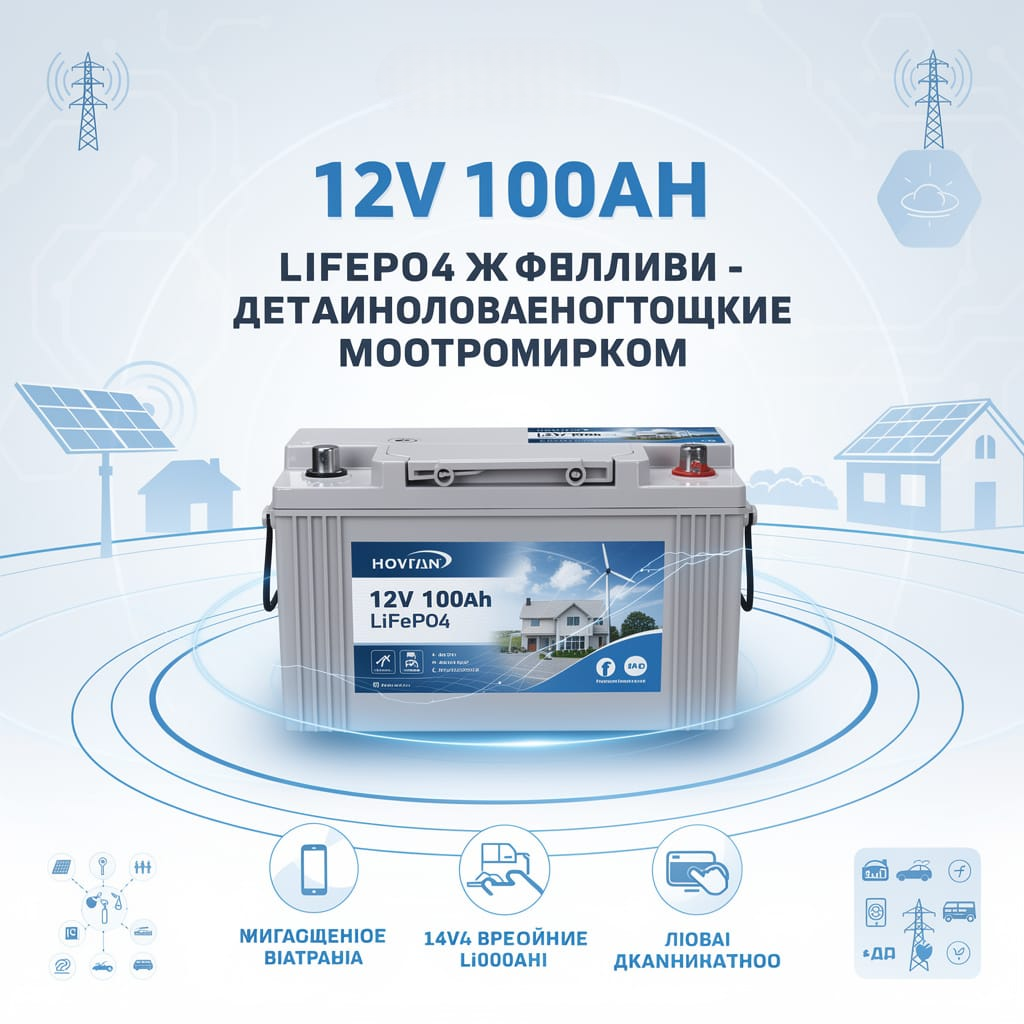 12V 100Ah LiFePO4 аккумулятор — надёжное решение для автономного энергоснабжения