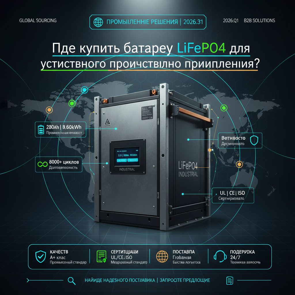 Где купить батарею LiFePO4 для устойчивого промышленного применения?