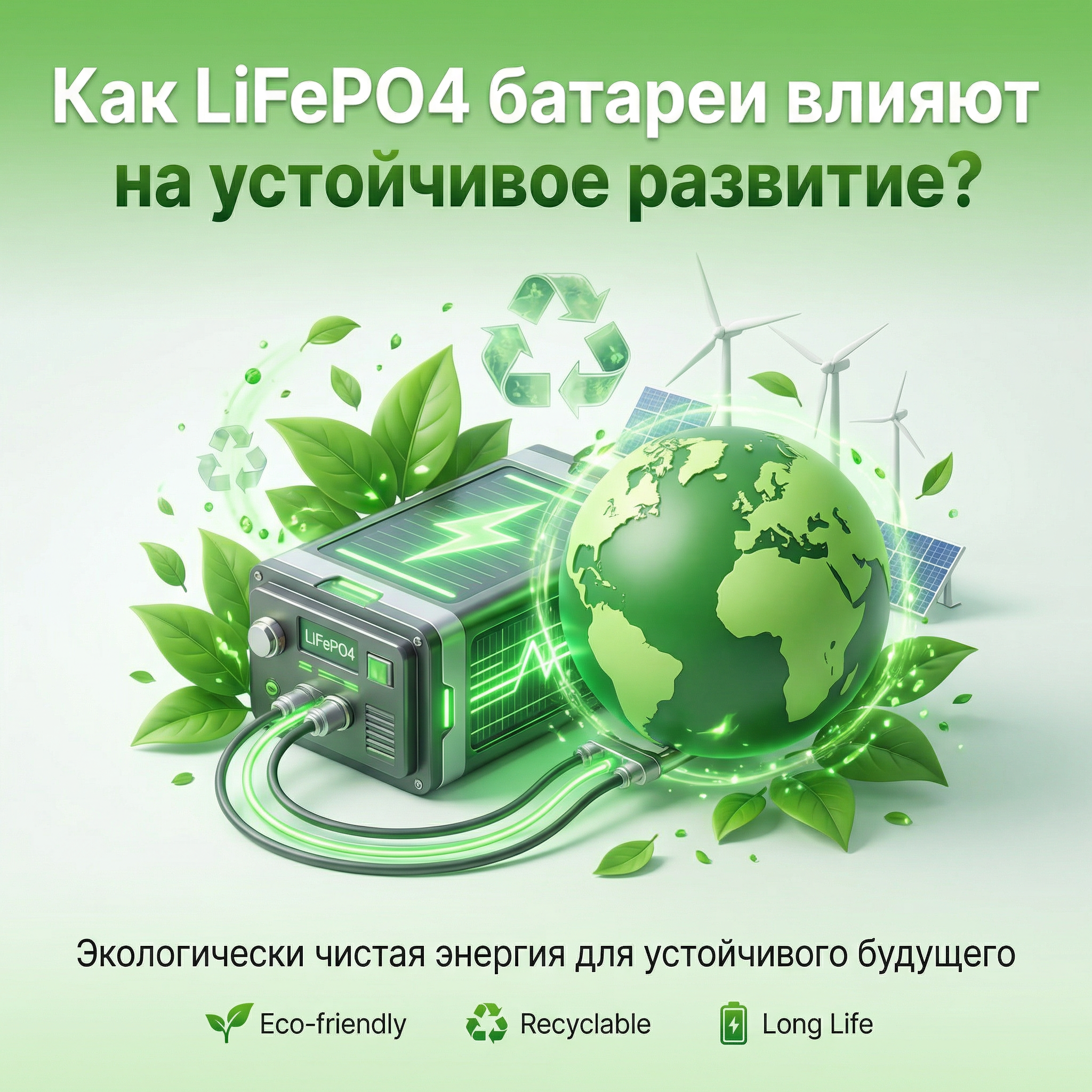 Как lifepo4 батареи влияют на устойчивое развитие?