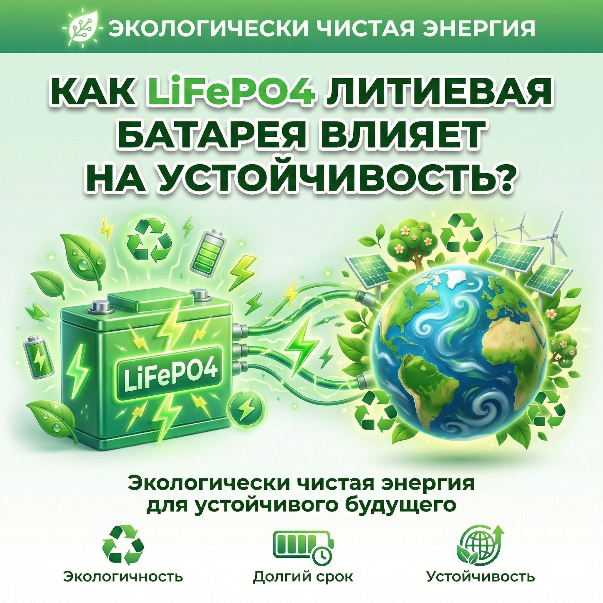 Как lifepo4 литиевая батарея влияет на устойчивость?