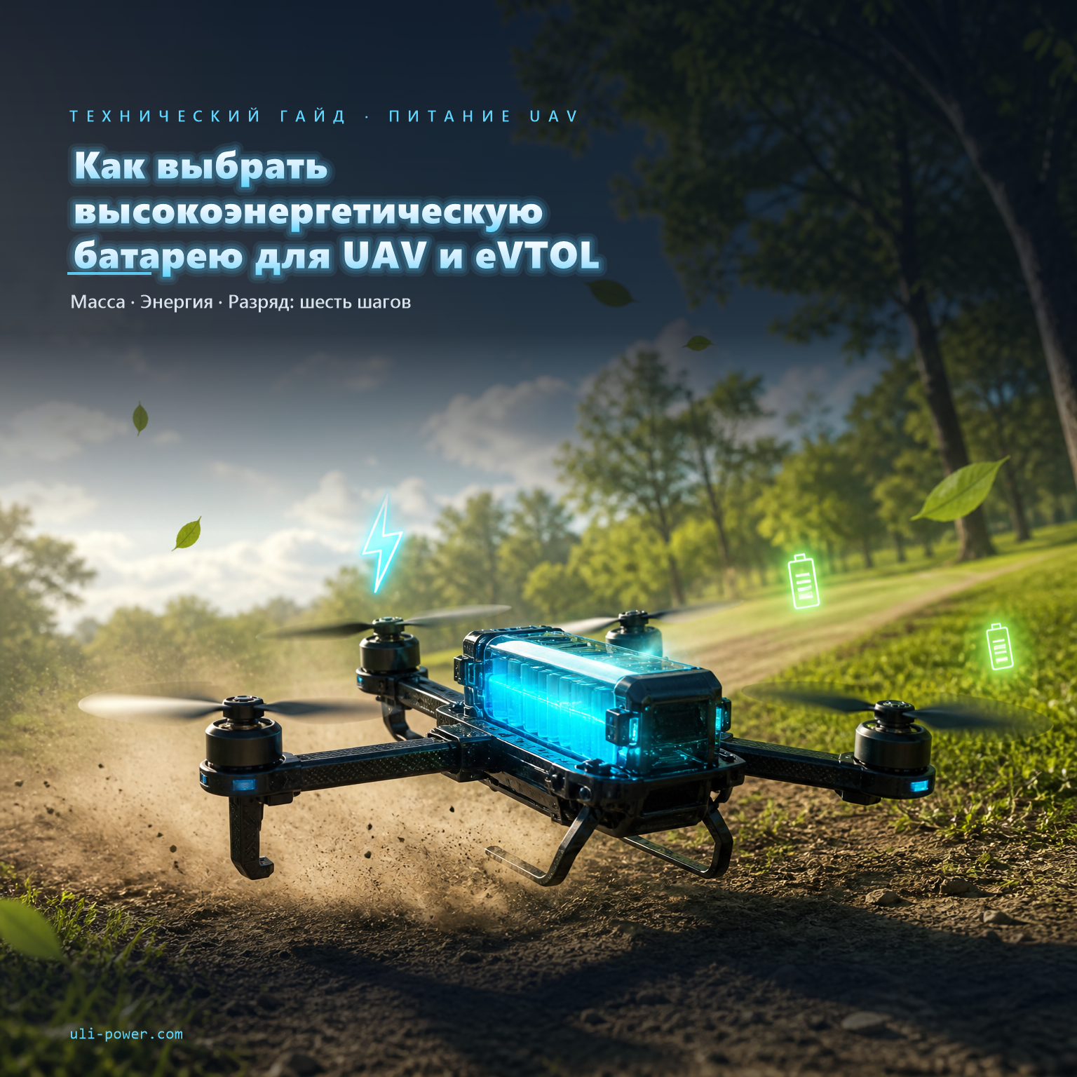 Как выбрать высокоёмкий аккумулятор для БПЛА, eVTOL и промышленных дронов