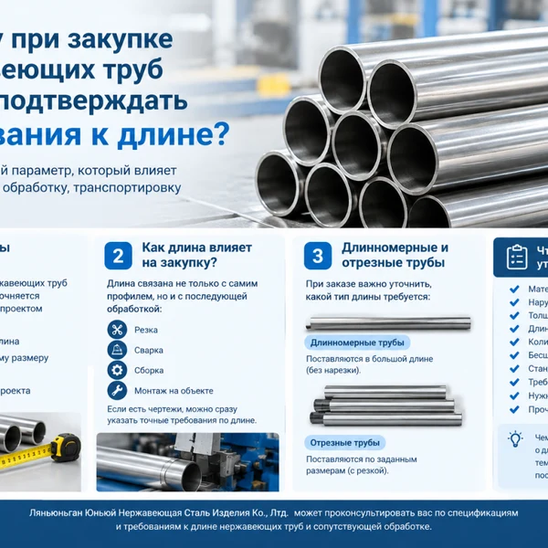 Почему при покупке труб из нержавеющей стали необходимо уточнять требования к длине?