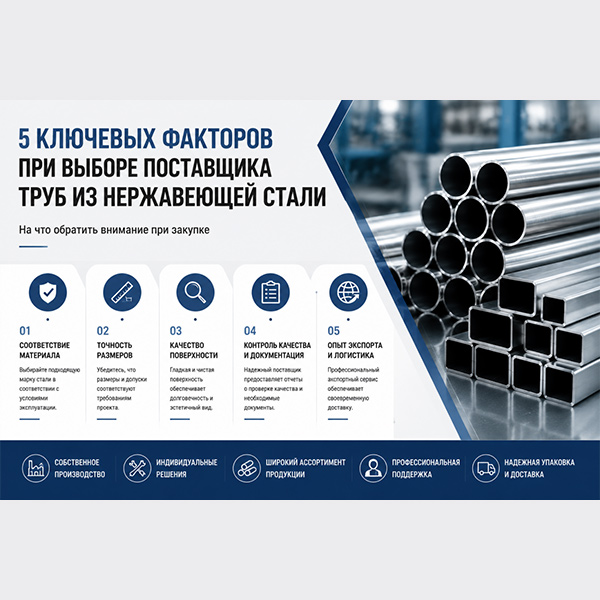 Как выбрать надежного поставщика труб из нержавеющей стали?На какие факторы необходимо обратить внимание при покупке