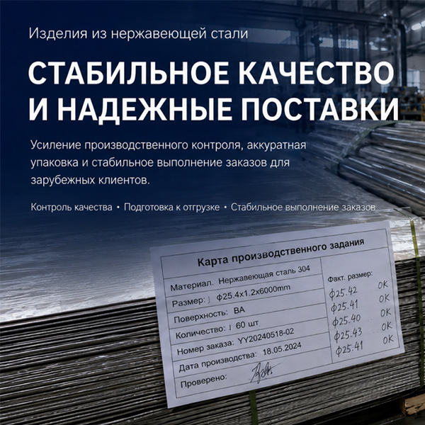 Компания Lianyungang Yongyu Stainless Steel Products Co., Ltd. постоянно совершенствует систему управления качеством продукции для обеспечения стабильных поставок.