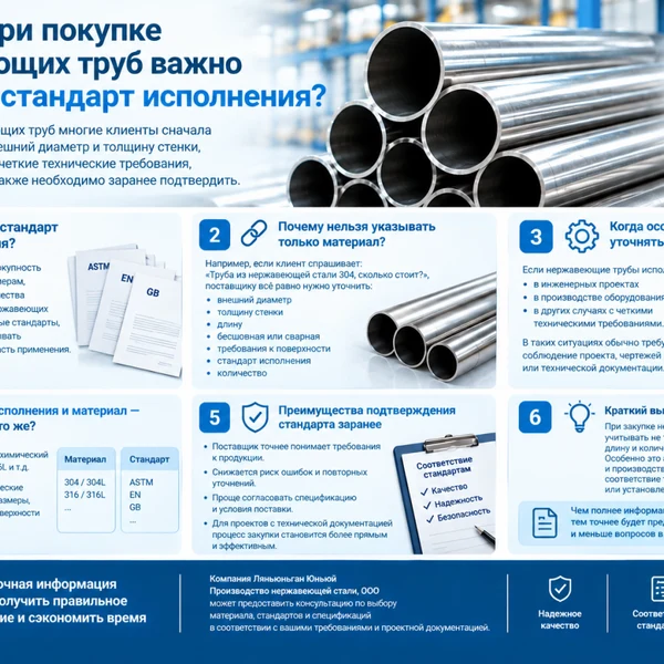 Почему мы должны подтверждать соблюдение стандартов при покупке труб из нержавеющей стали?