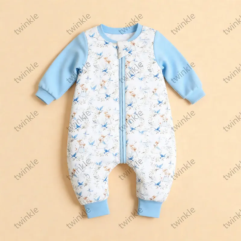 Спальный мешок с ножками и комбинированными рукавами