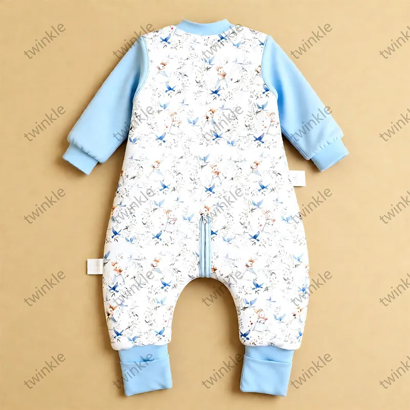 Спальный мешок с ножками и комбинированными рукавами