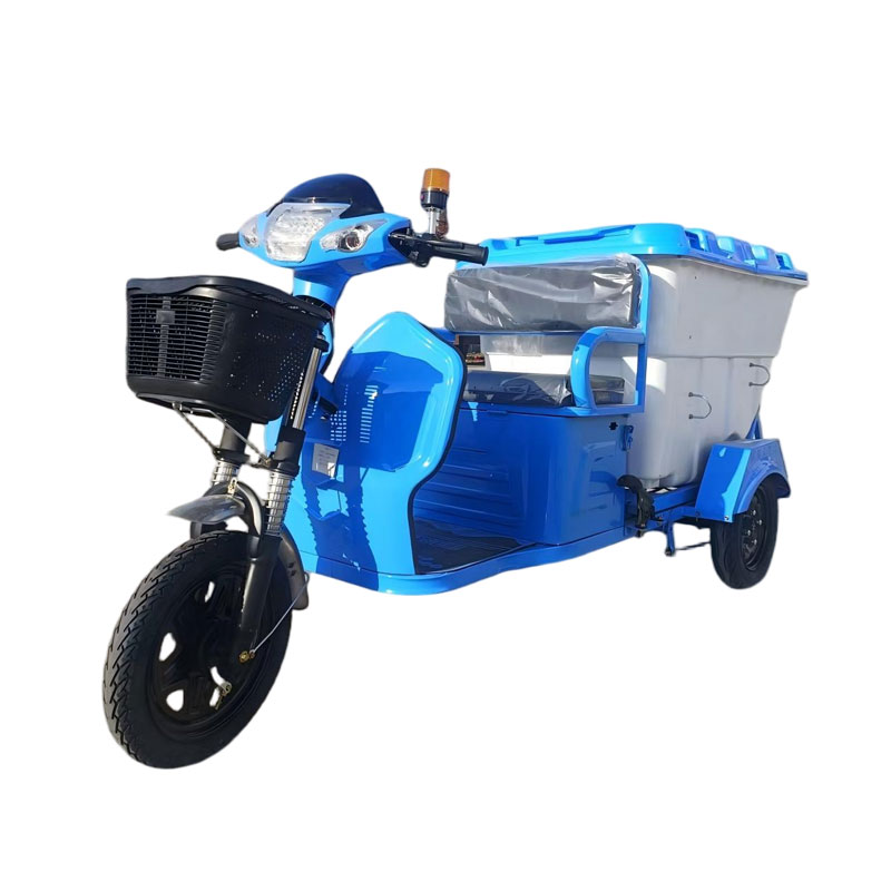 Быстрый электрический трехколесный мусоровоз