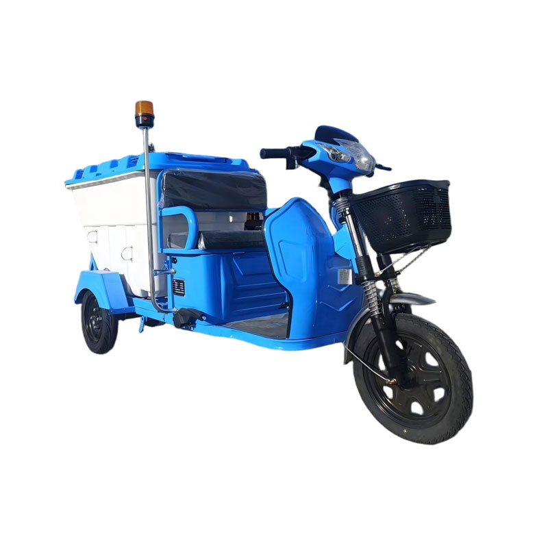 Быстрый электрический трехколесный мусоровоз