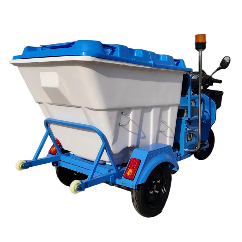 Быстрый электрический трехколесный мусоровоз