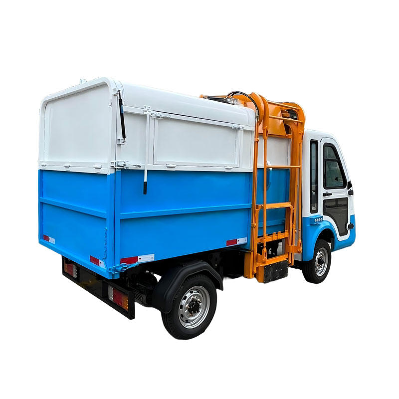 Четырехколесный мусоровоз