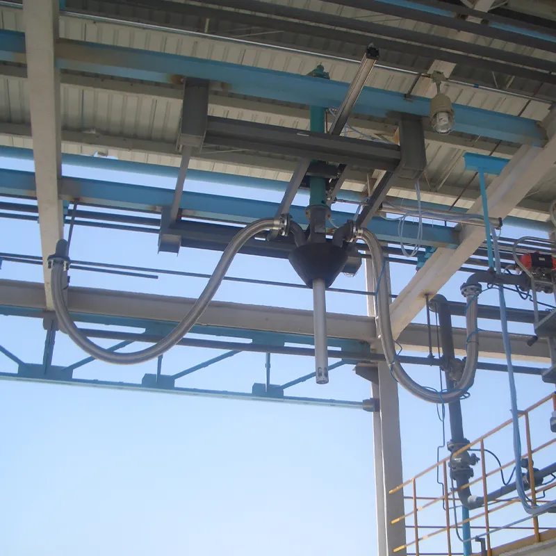 Координатный балочный пневматический герметичный наливной стояк для подсливной погрузки автомобильных цистерн