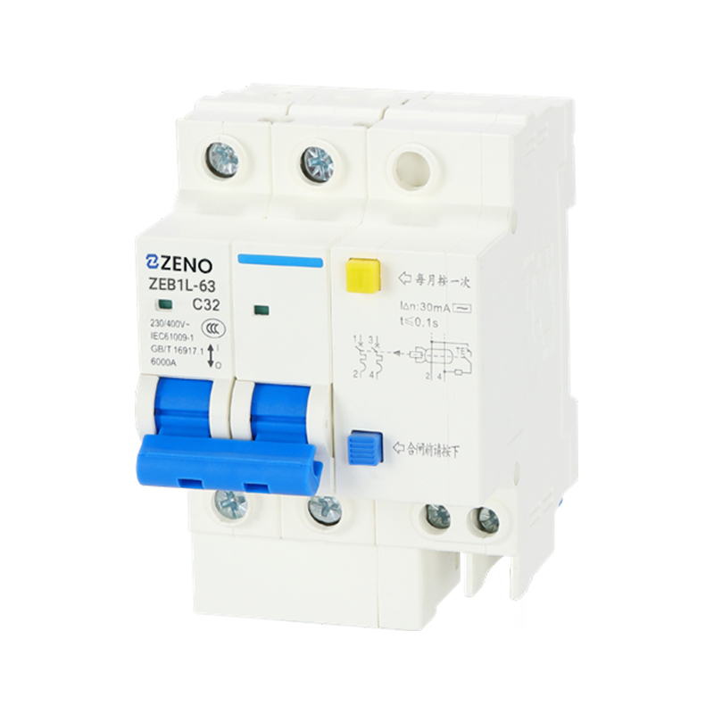 Миниатюрный автоматический выключатель дифференциального тока ZEB1L-63