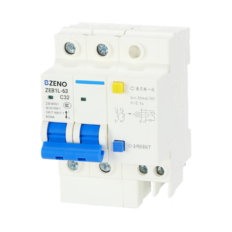 Миниатюрный автоматический выключатель дифференциального тока ZEB1L-63