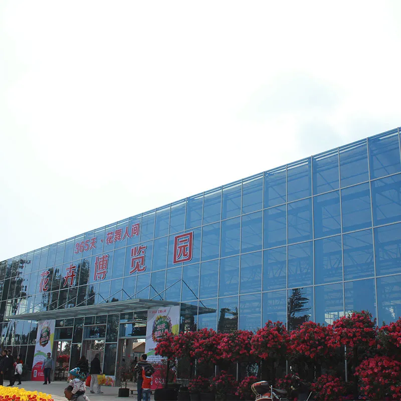 Теплица “Великая стена” в оранжерее Цветочный Танец, выставочный парк цветов уезда Синьцзинь, г. Чэнду