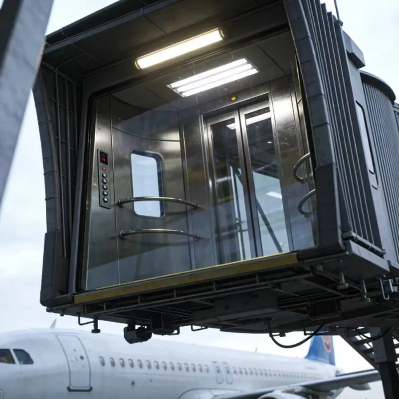 Лифт для багажа в аэропортах, лифт для телескопических трапов самолётов