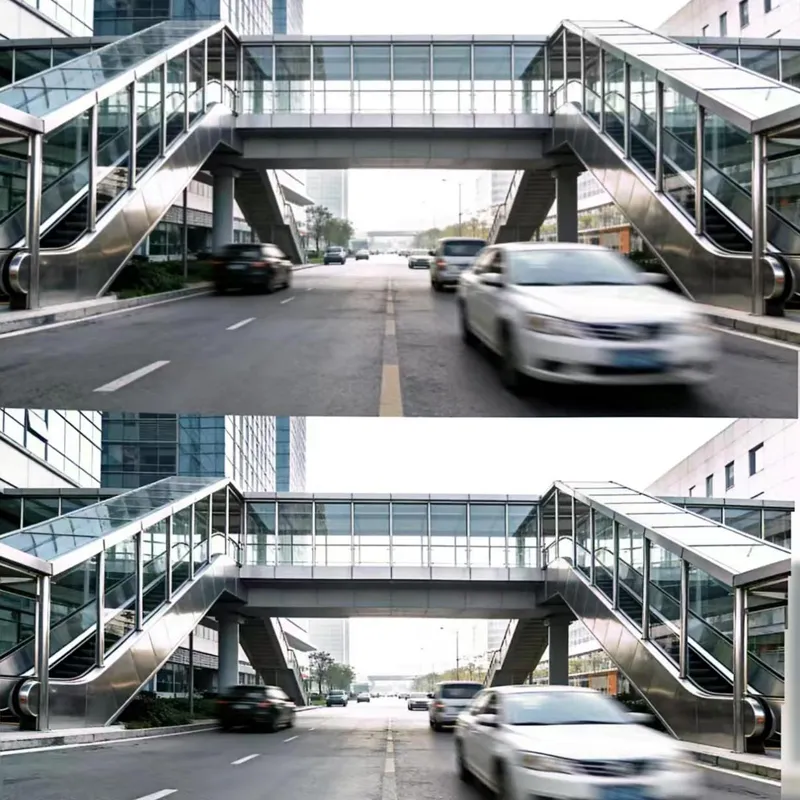 Лифт для пешеходного моста через дорогу