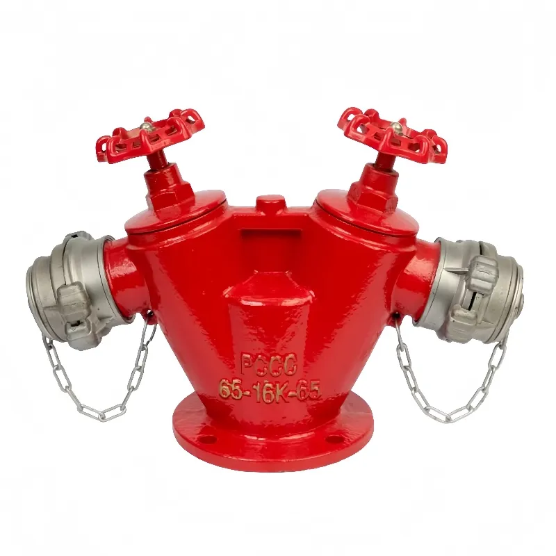 Двухкорпусный гидрант с двумя выходными патрубками